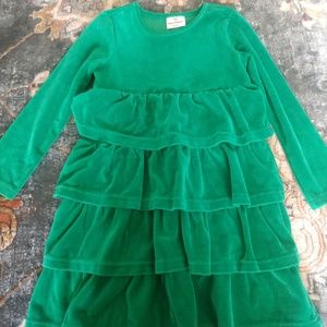 Size 120 Hanna Andersson Green Velvet Dress